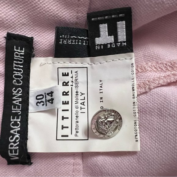 Versace jeans couture pink corset back lace up ribbon pants y2k rare iconic - Picture 14 of 16